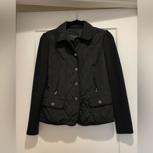 Talbots Black Quilted Barn/Chore Jacket Size XS